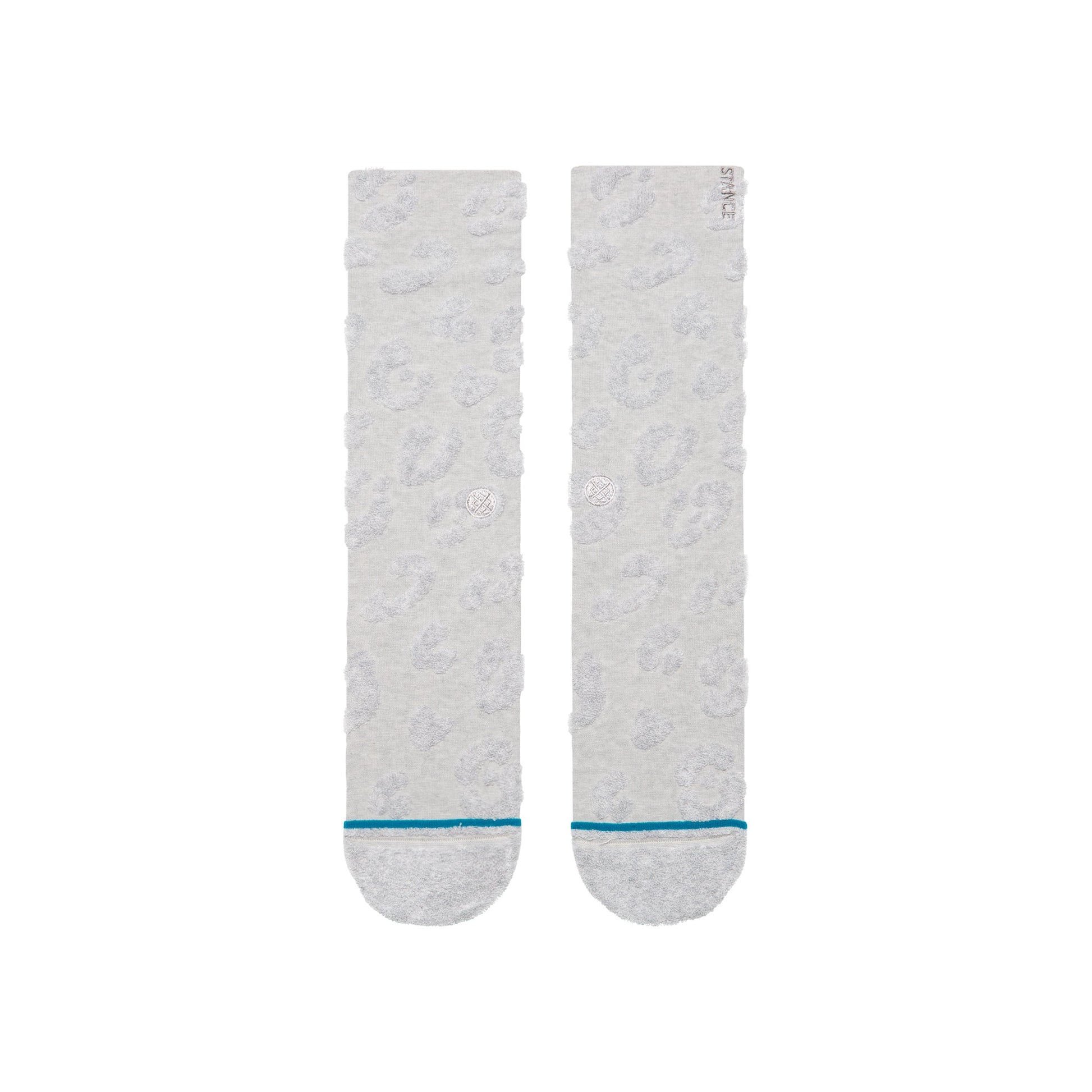 Terry Cheetah Crew Socken Grau Meliert