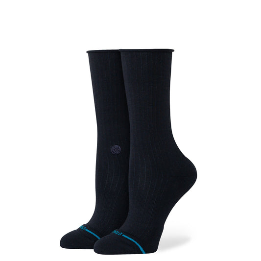 Rolled Solid Crew Socken Schwarz