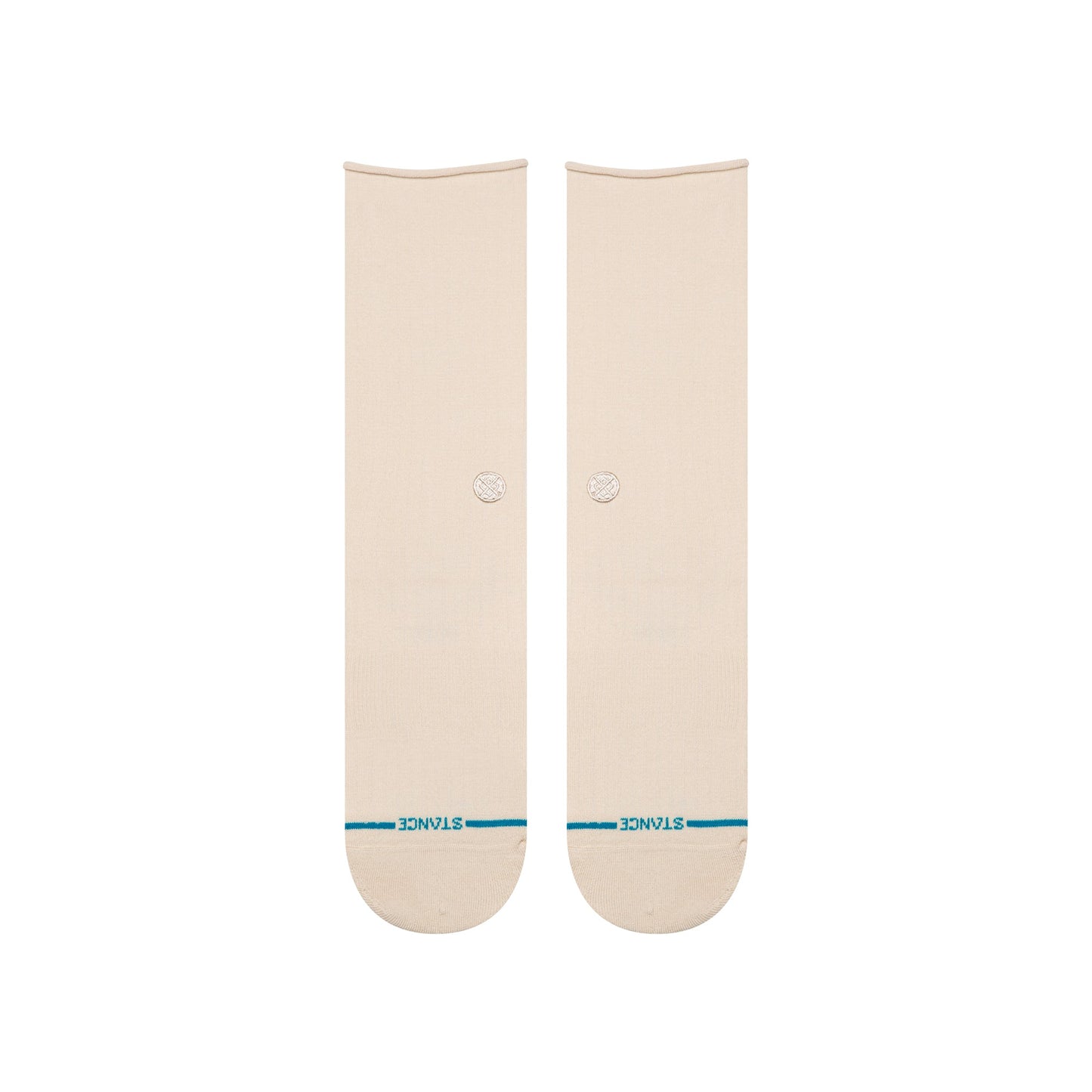 ROLLED SOLID CREW SOCKEN