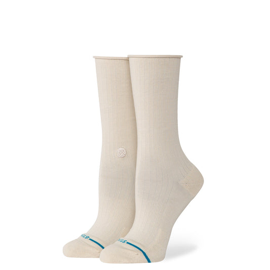 Rolled Solid Crew Socken Beigegrau