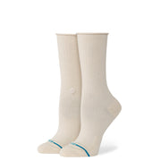 Rolled Solid Crew Sock Oatmeal