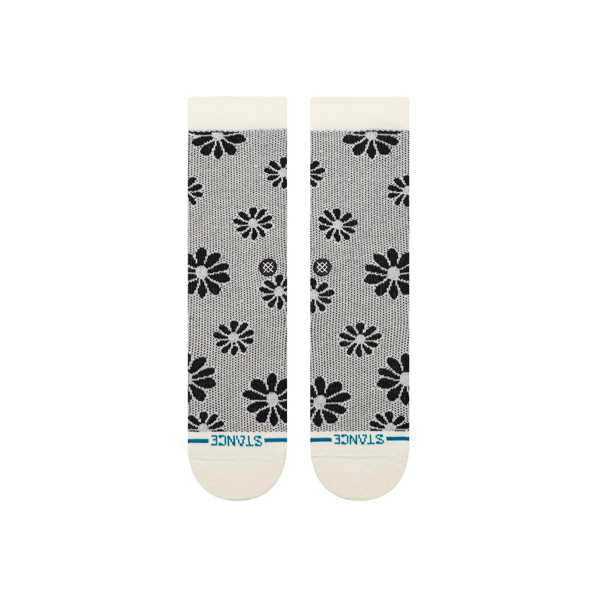 Stance Floral Stitch Crew Sock Ivory