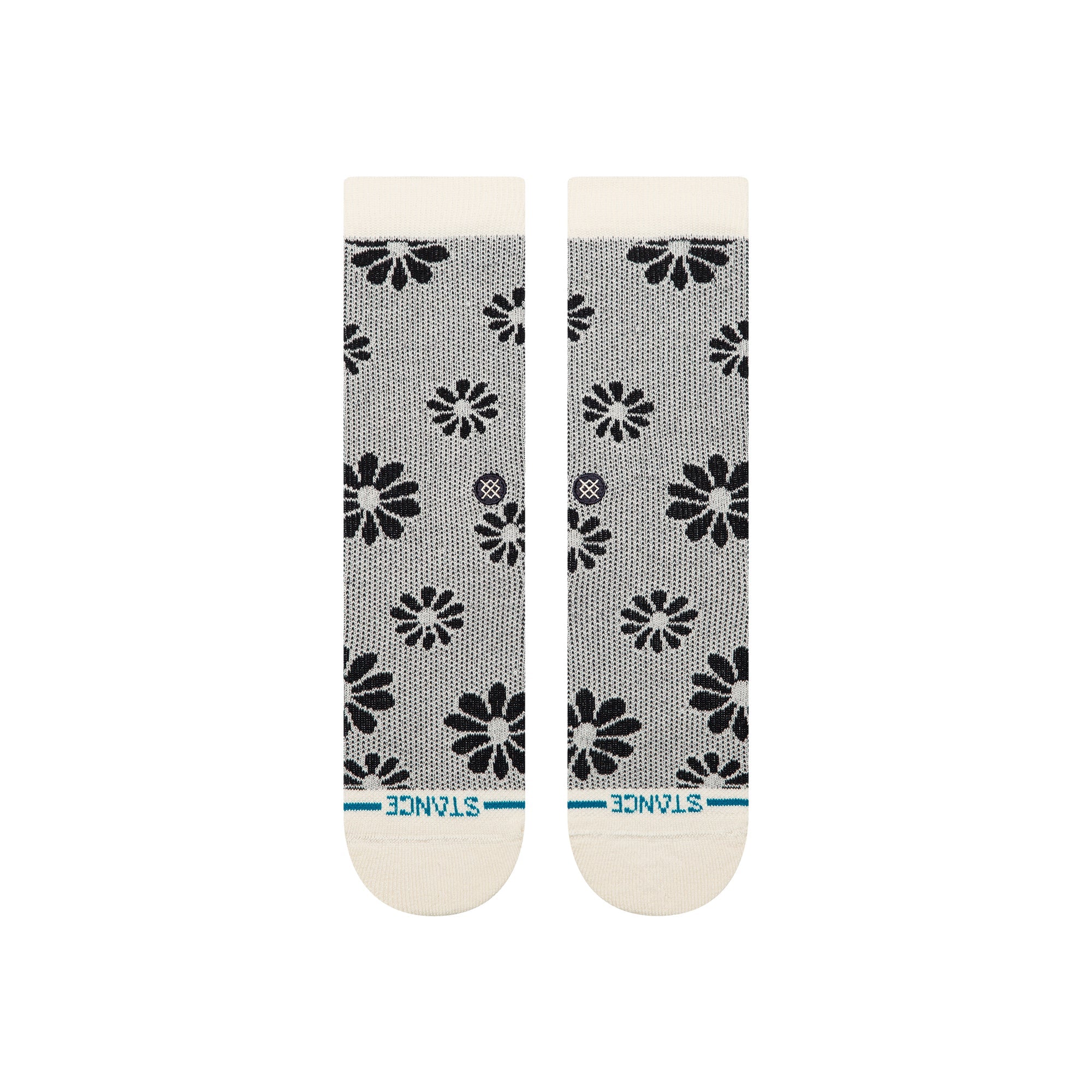 Stance Floral Stitch Crew Sock Ivory