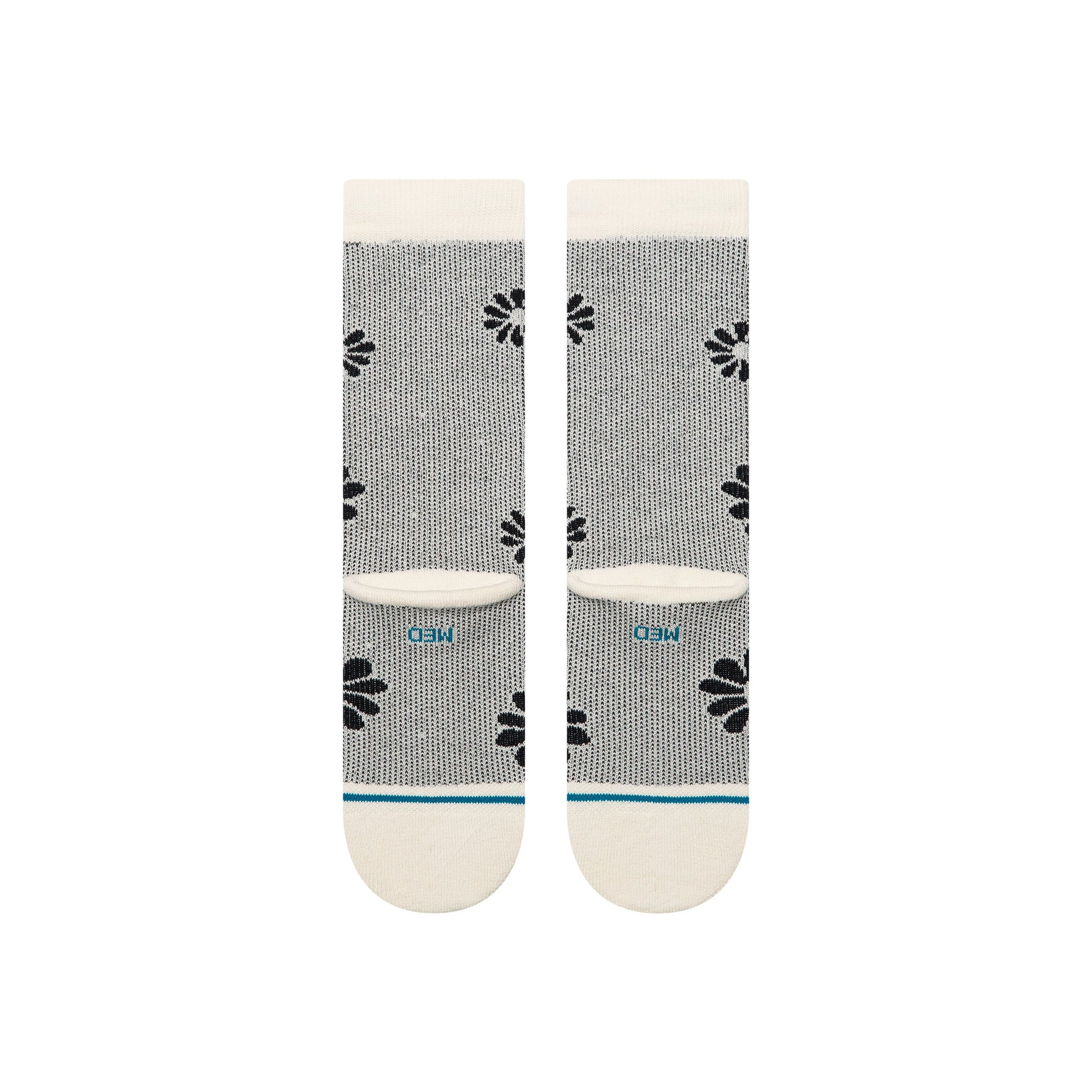 Stance Floral Stitch Crew Sock Ivory