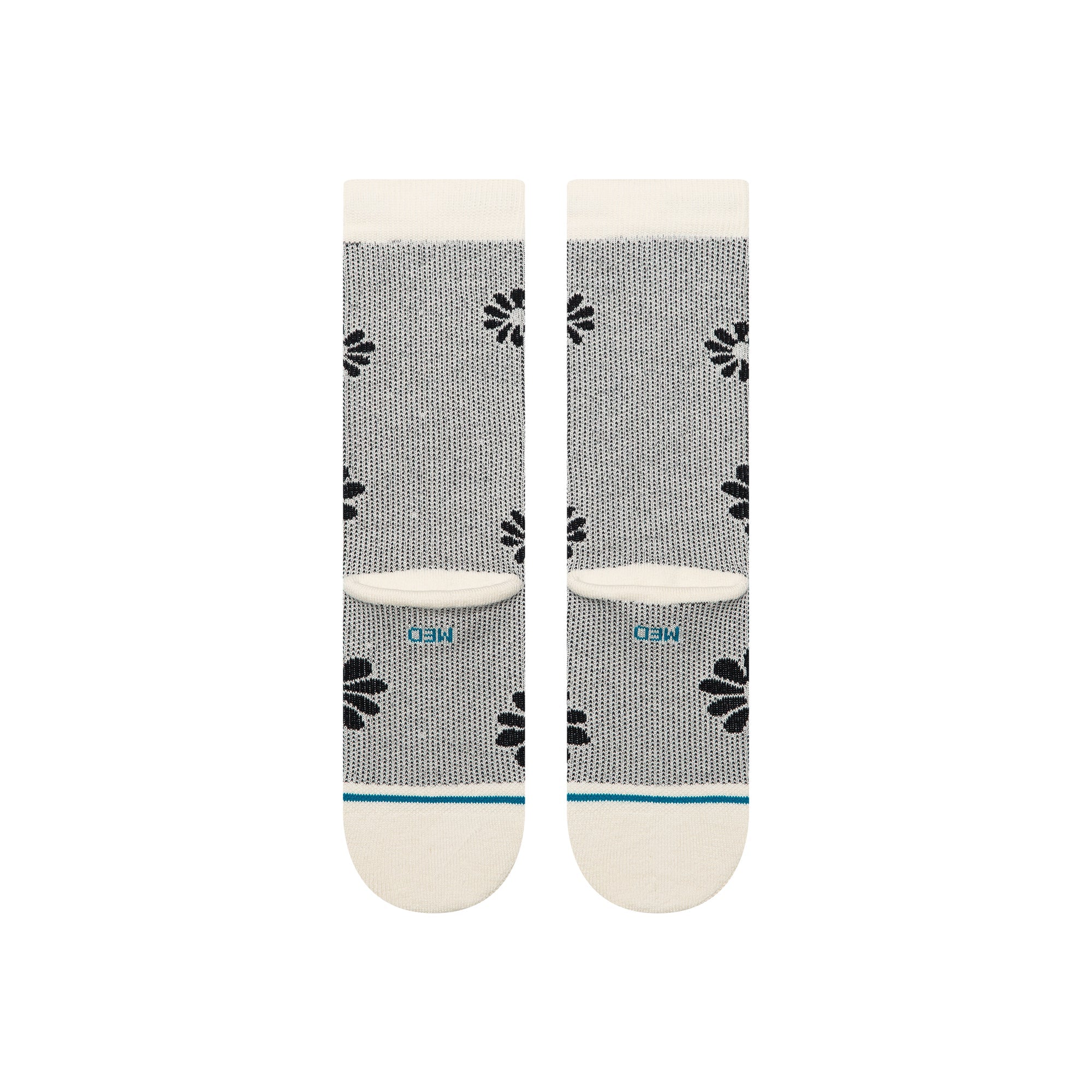 Stance Floral Stitch Crew Sock Ivory
