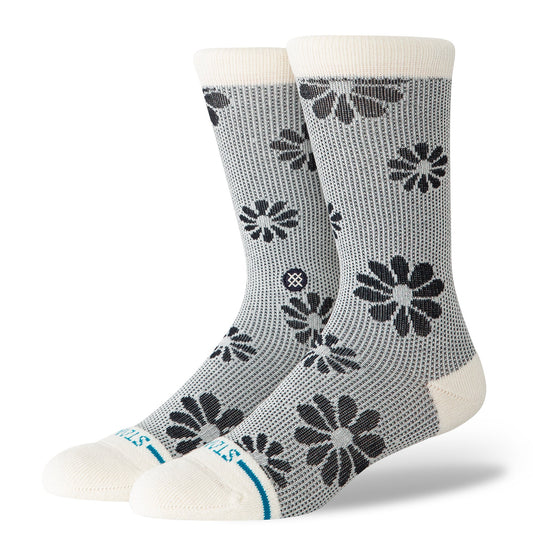 Stance Floral Stitch Crew Socken Elfenbein