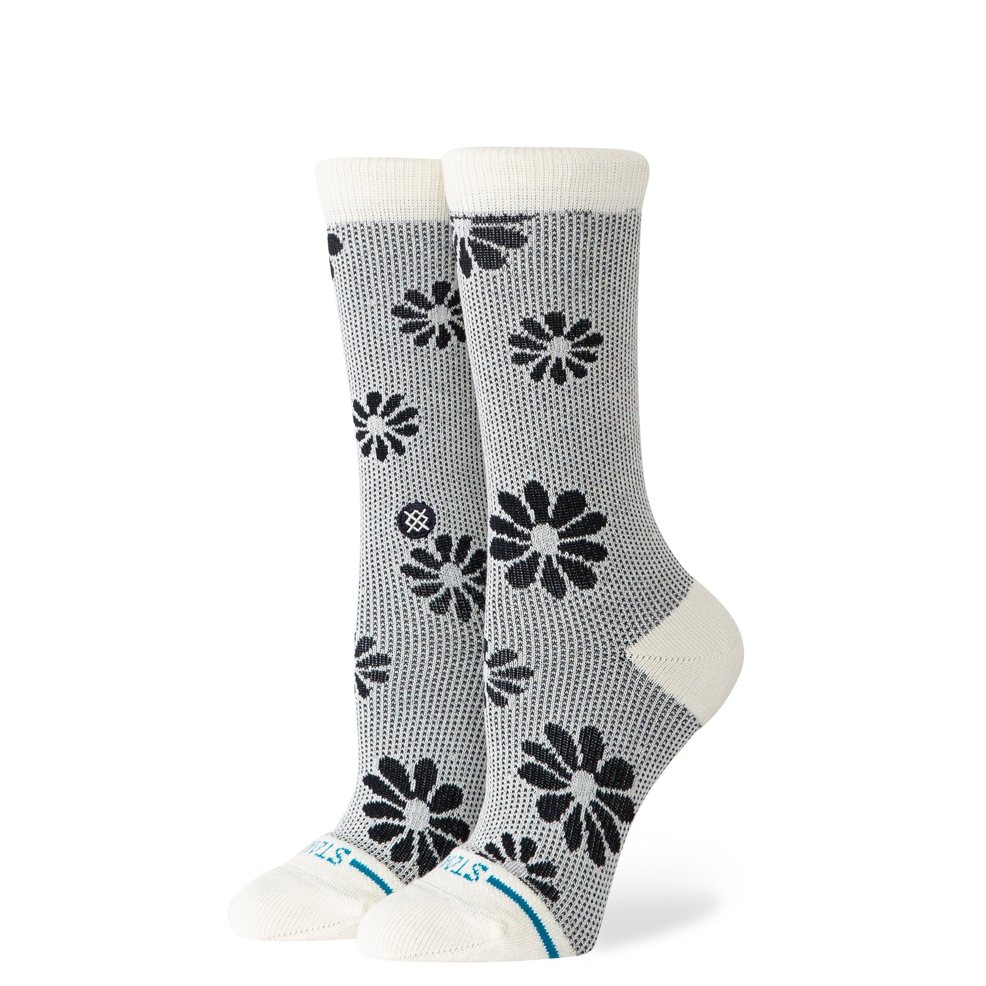Stance Floral Stitch Crew Sock Ivory