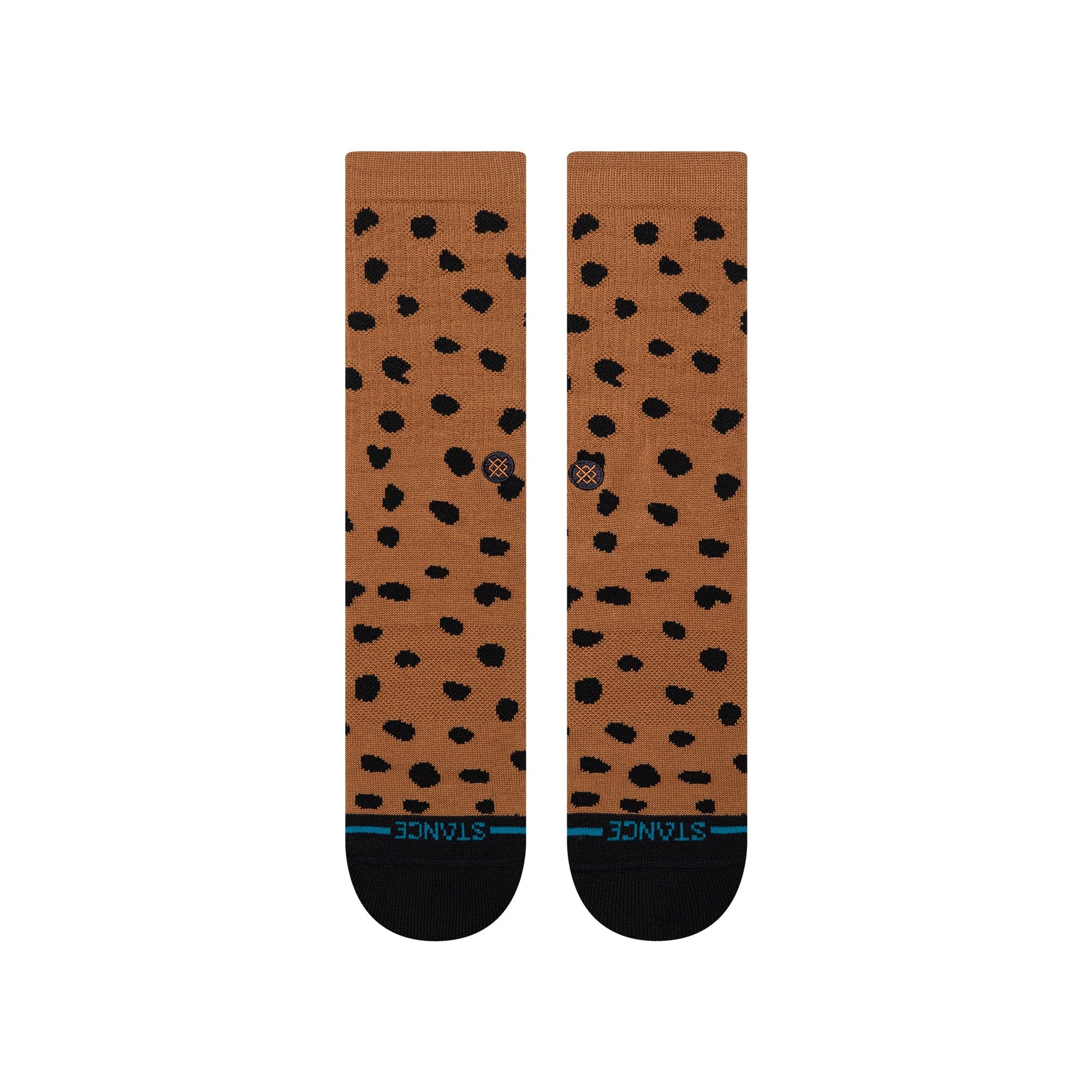 Stance Leopard Crew Sock - Brown