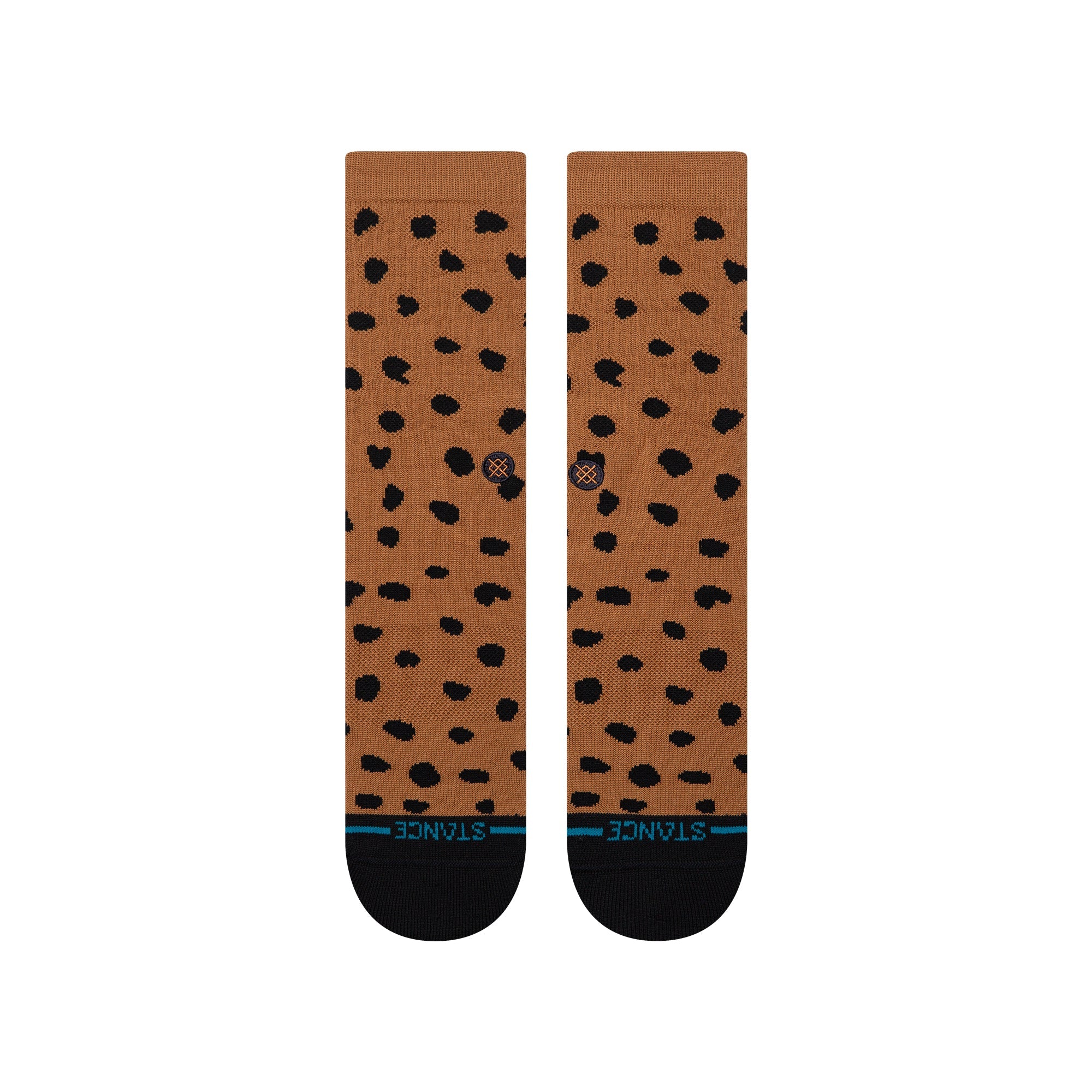 Stance Leopard Crew Sock - Brown