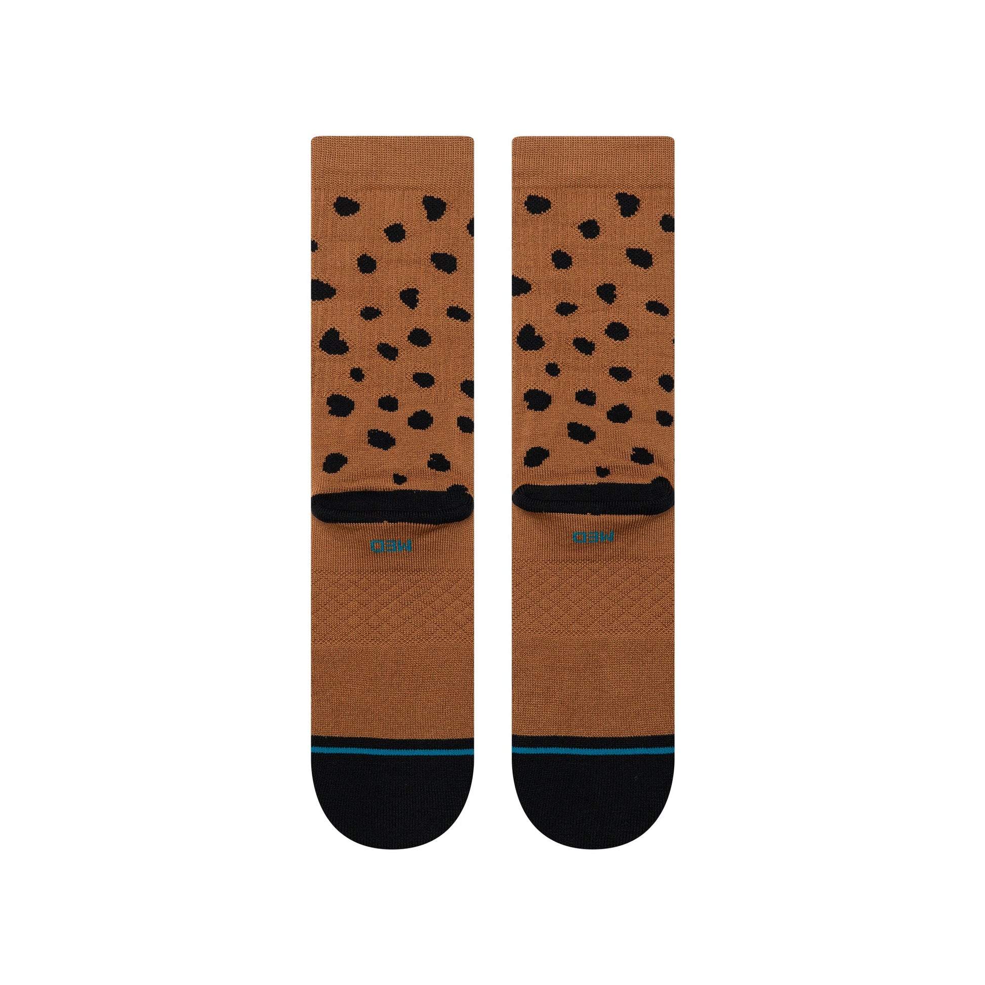 Stance Leopard Crew Sock - Brown
