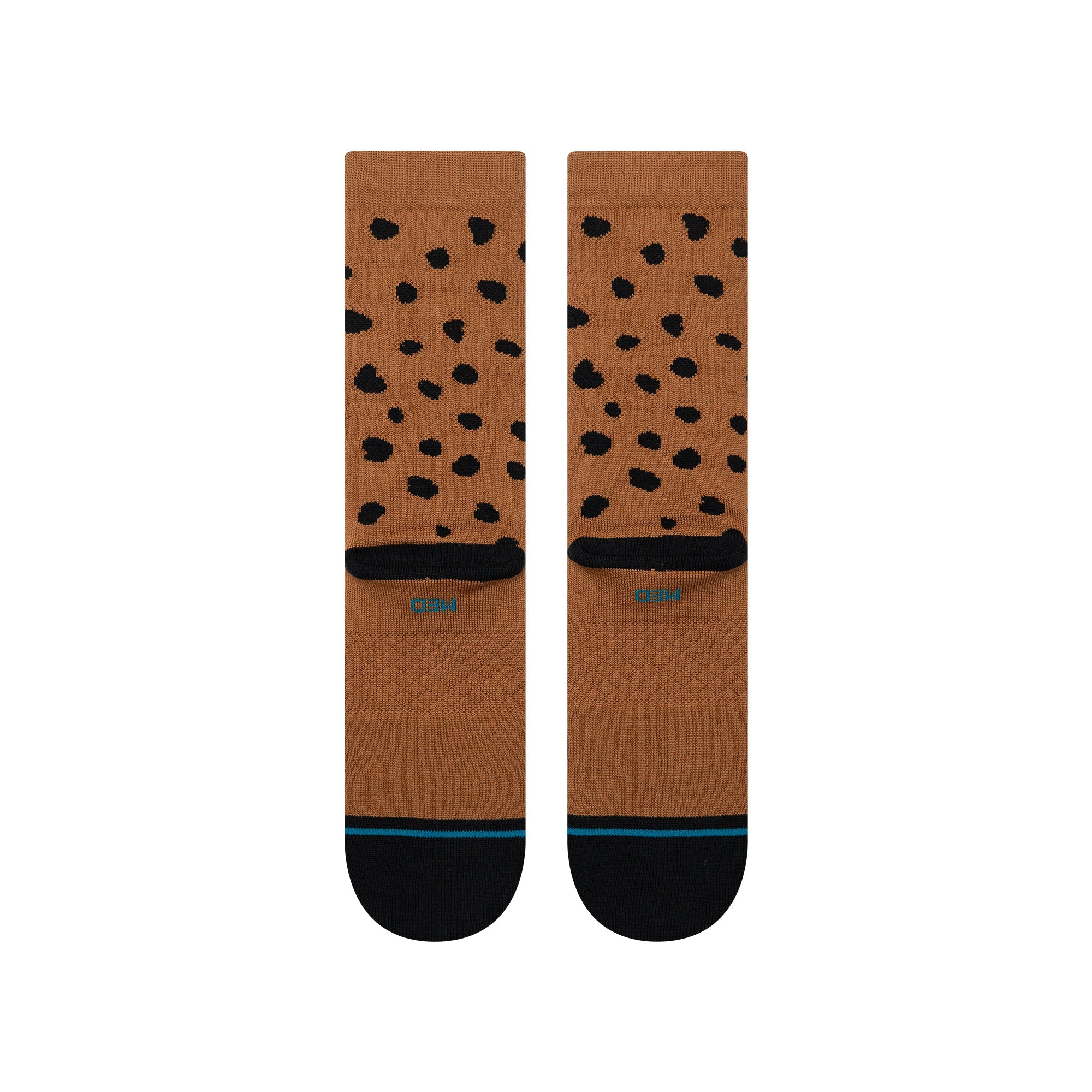 Stance Leopard Crew Sock - Brown