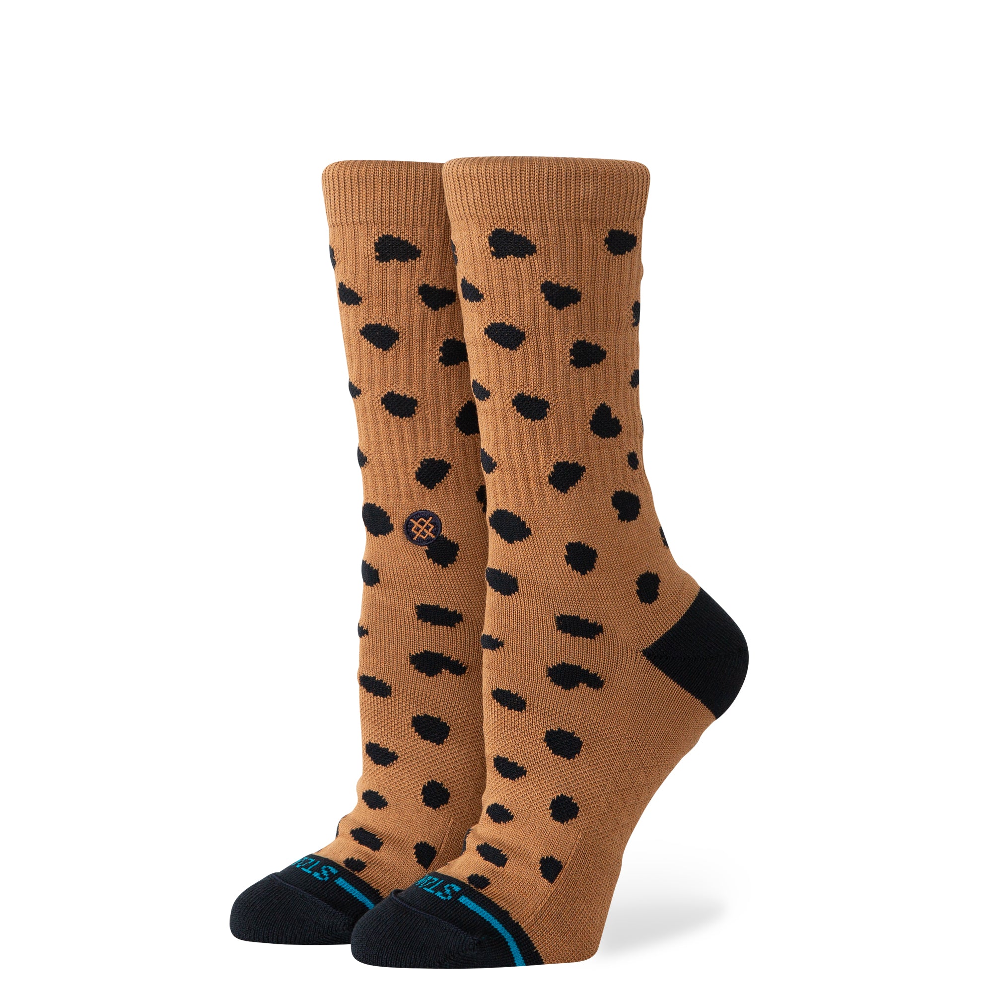 Stance Leopard Crew Sock - Brown