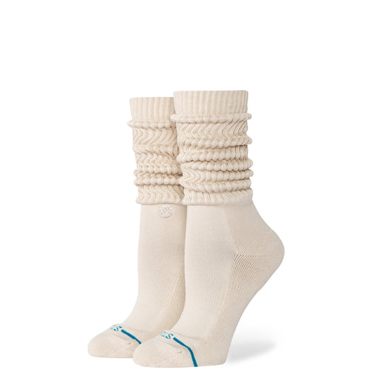 Stance Womens Icon Slouch Crew Socken Beigegrau 