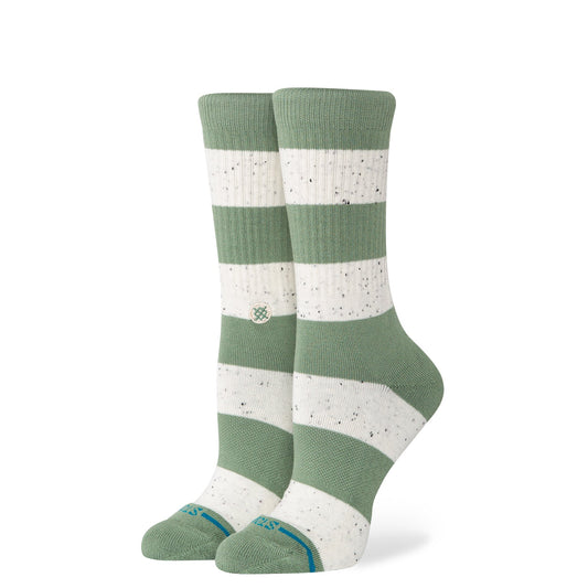 Stance Womens Nep Stripe Crew Socken Grün 