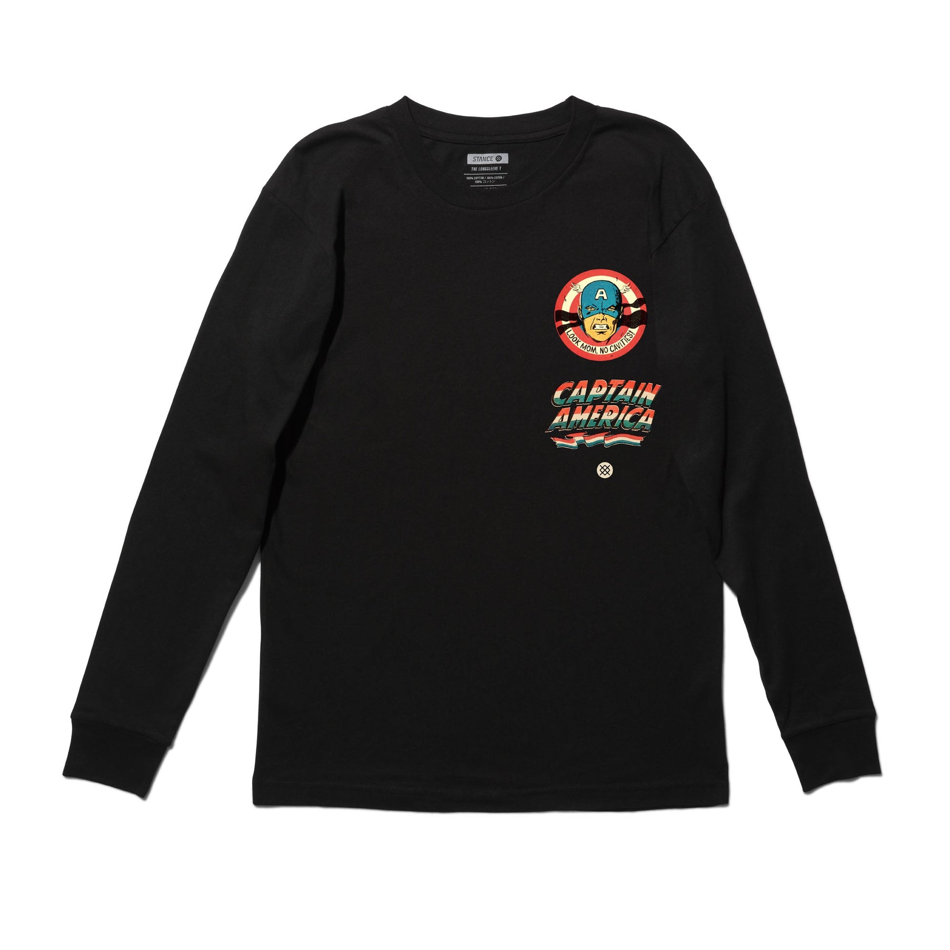 Stance Stars And Stripes Long Sleeve T-Shirt Schwarz