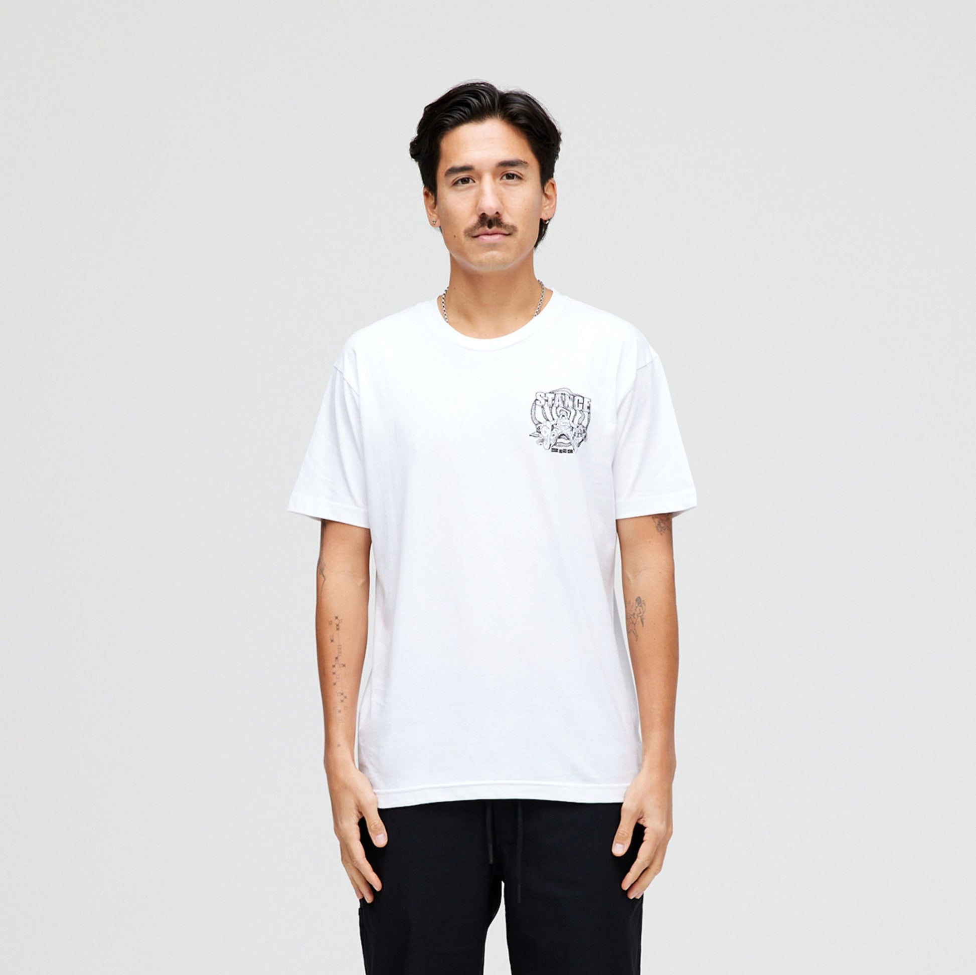 Stance Sock It To Me T-Shirt Weiss |model