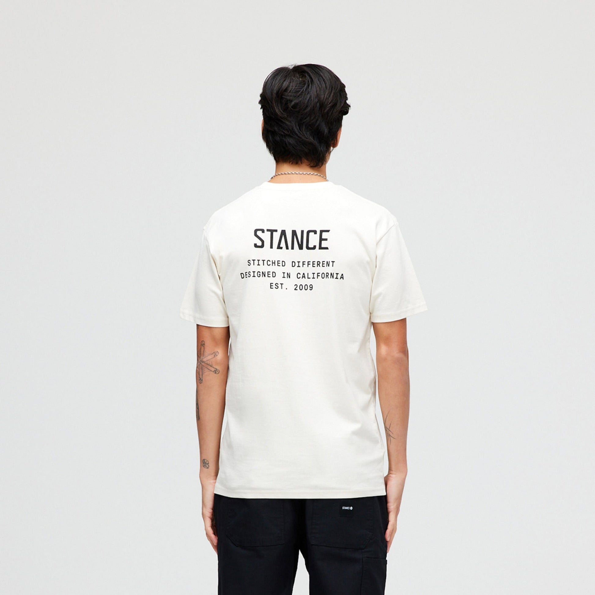 Stance Established T-Shirt Vintage-Weiß |model