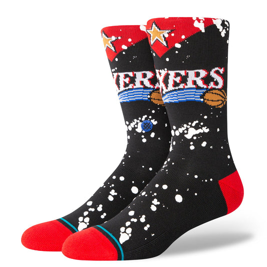 Stance Overspray Philadelphia 76ers Crew Socken Schwarz