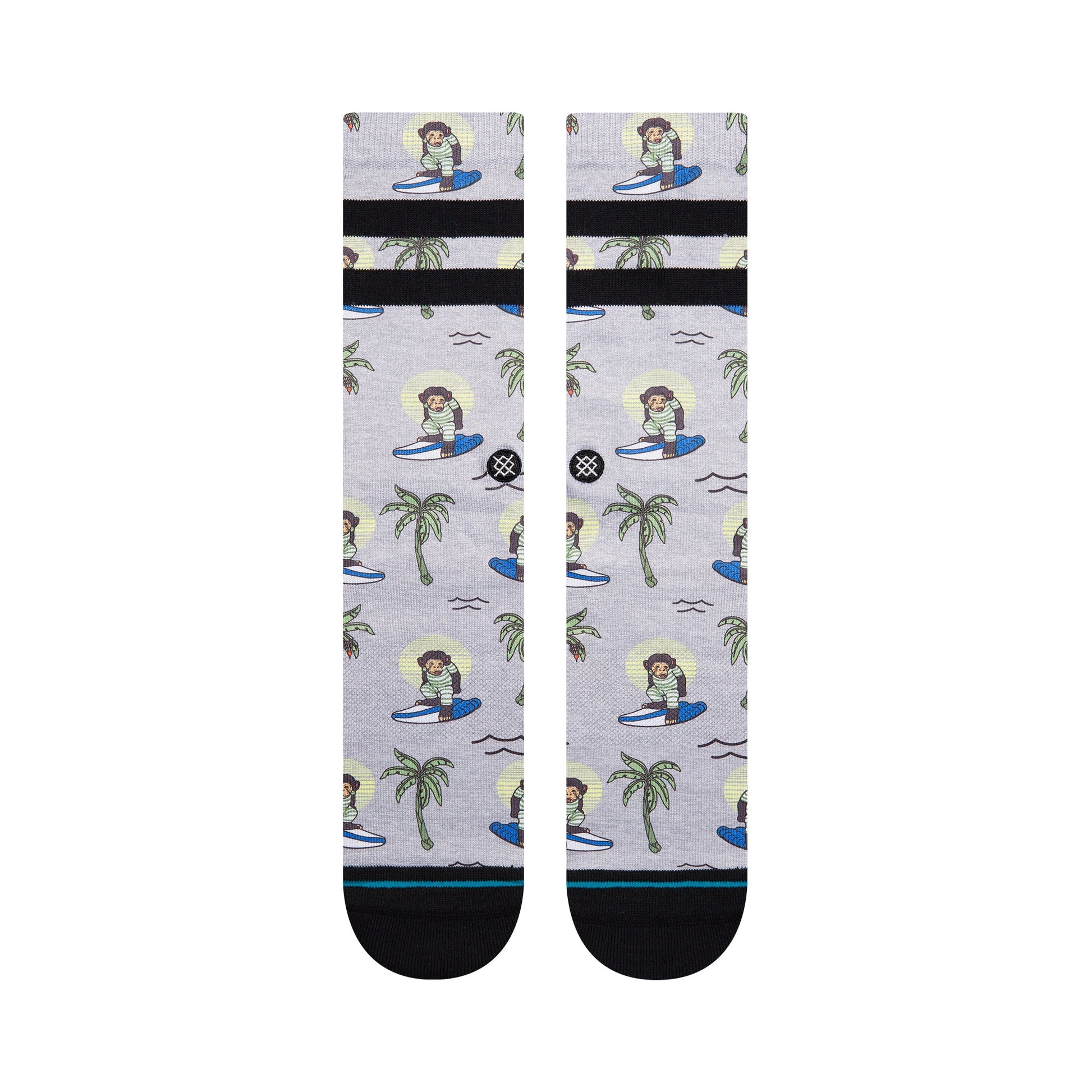 Stance Surfing Monkey Crew Socken Grau