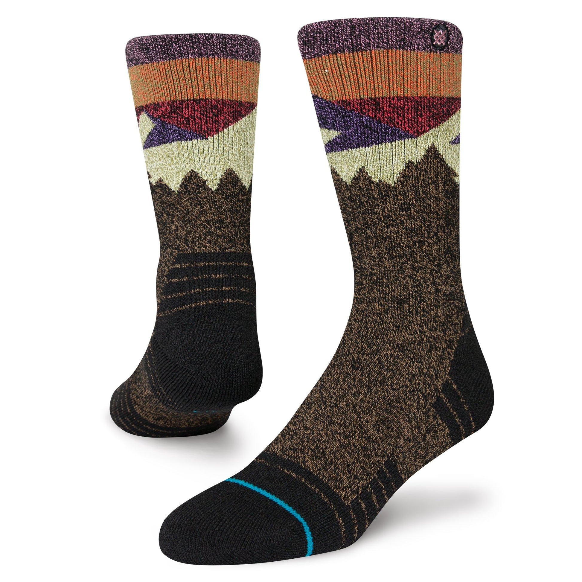 Stance Divided Crew Socken Schwarzbraun