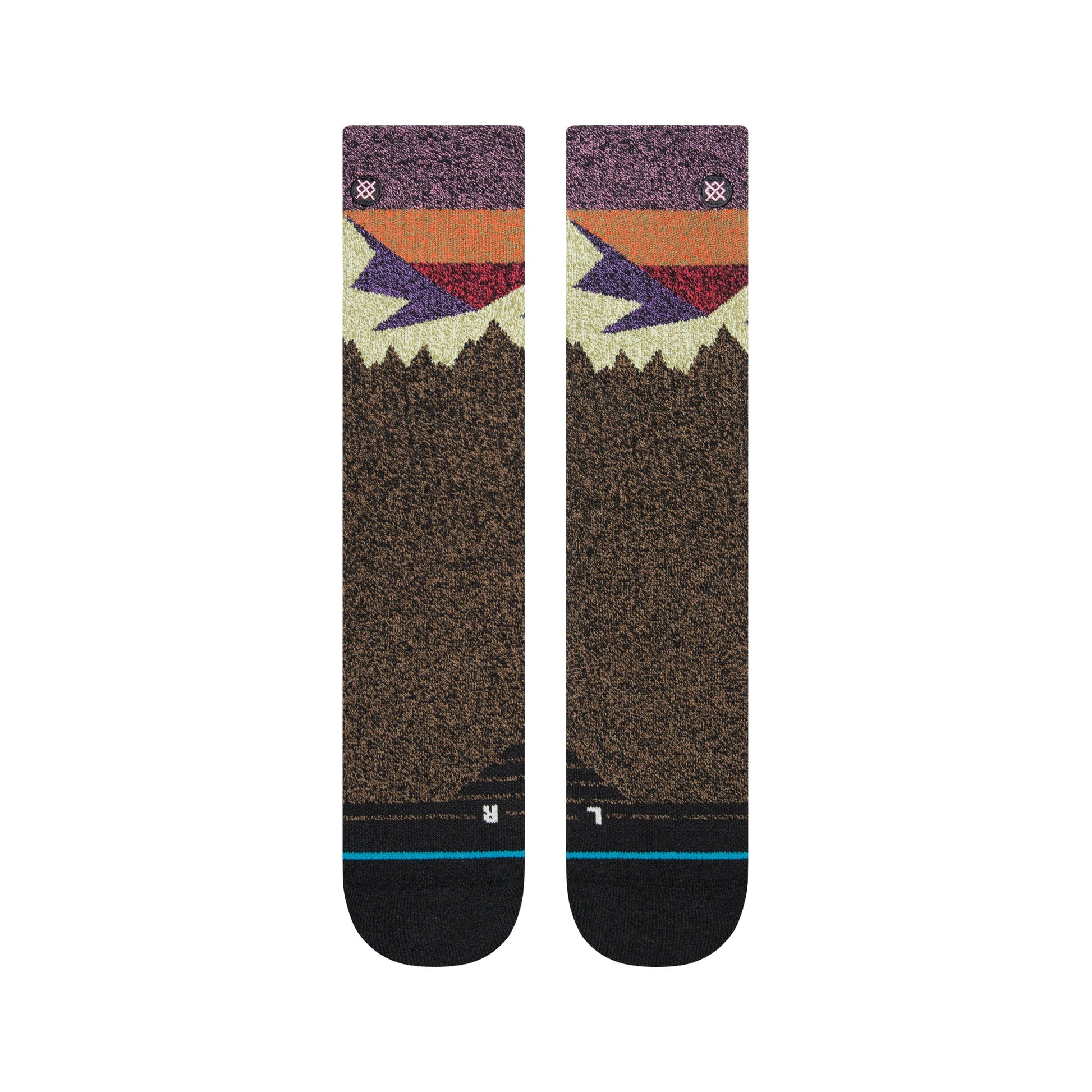 Stance Divided Crew Socken Schwarzbraun
