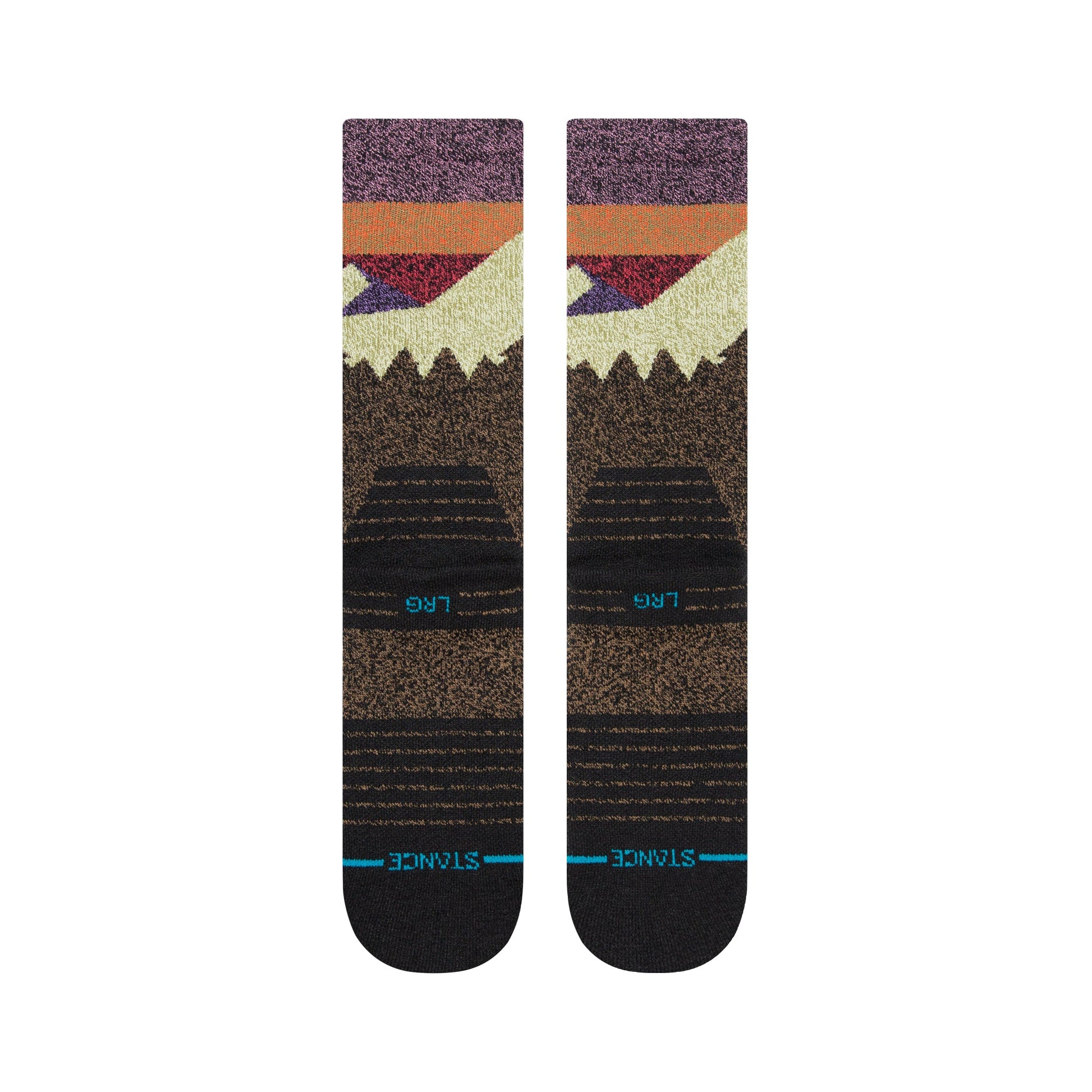 Stance Divided Crew Socken Schwarzbraun