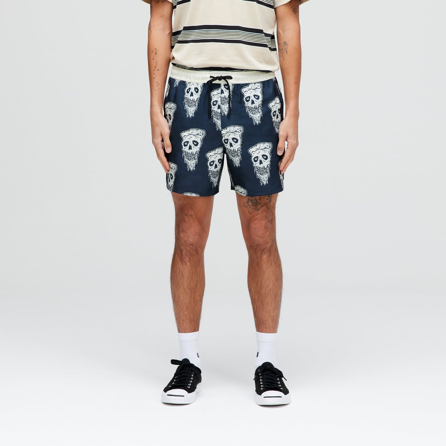 Stance Complex Athletic Shorts 5&quot; Schwarz Weiss |model