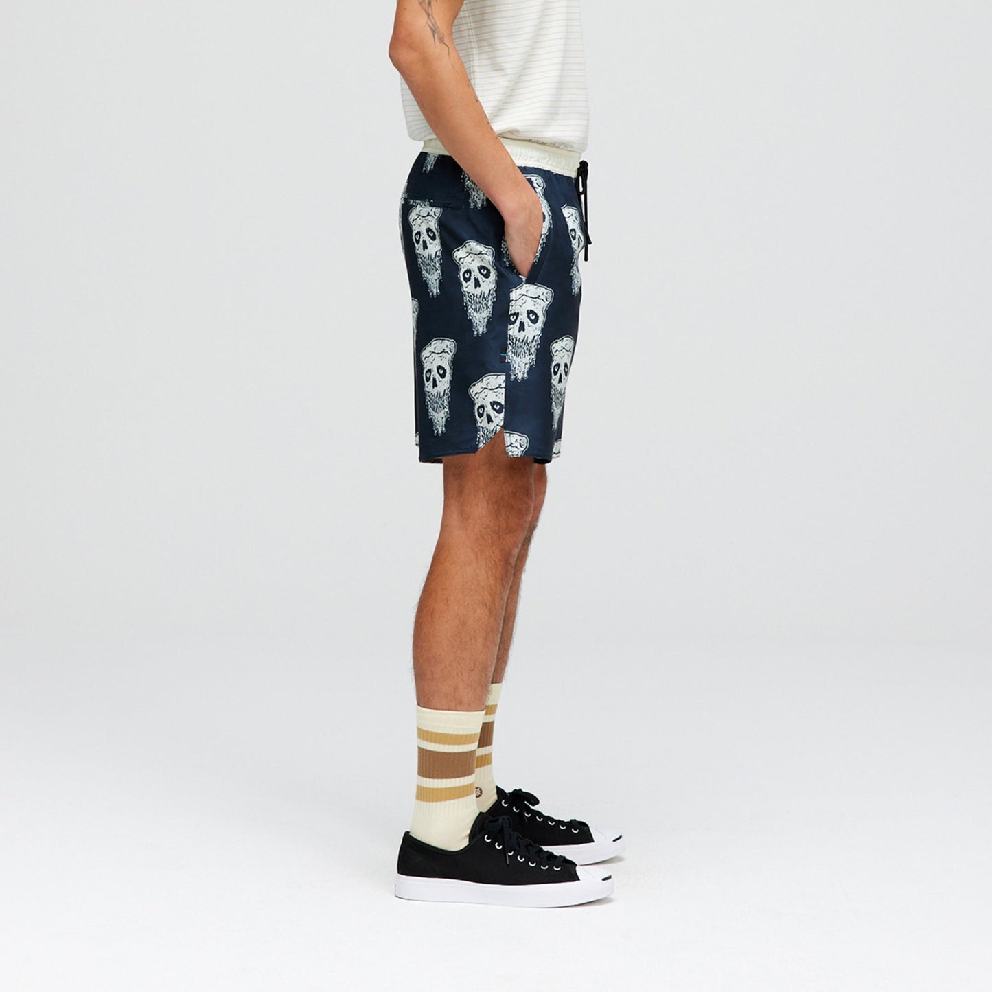 Stance Complex Athletic Shorts Schwarz Weiss |model