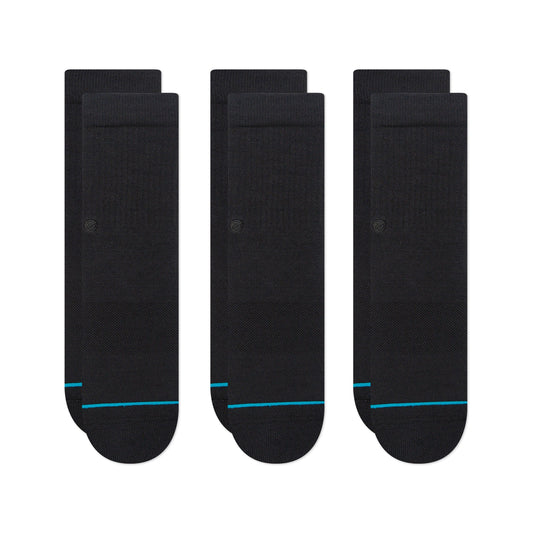 Stance Icon Crew Socken 3erer Pack Fur Damen Schwarz