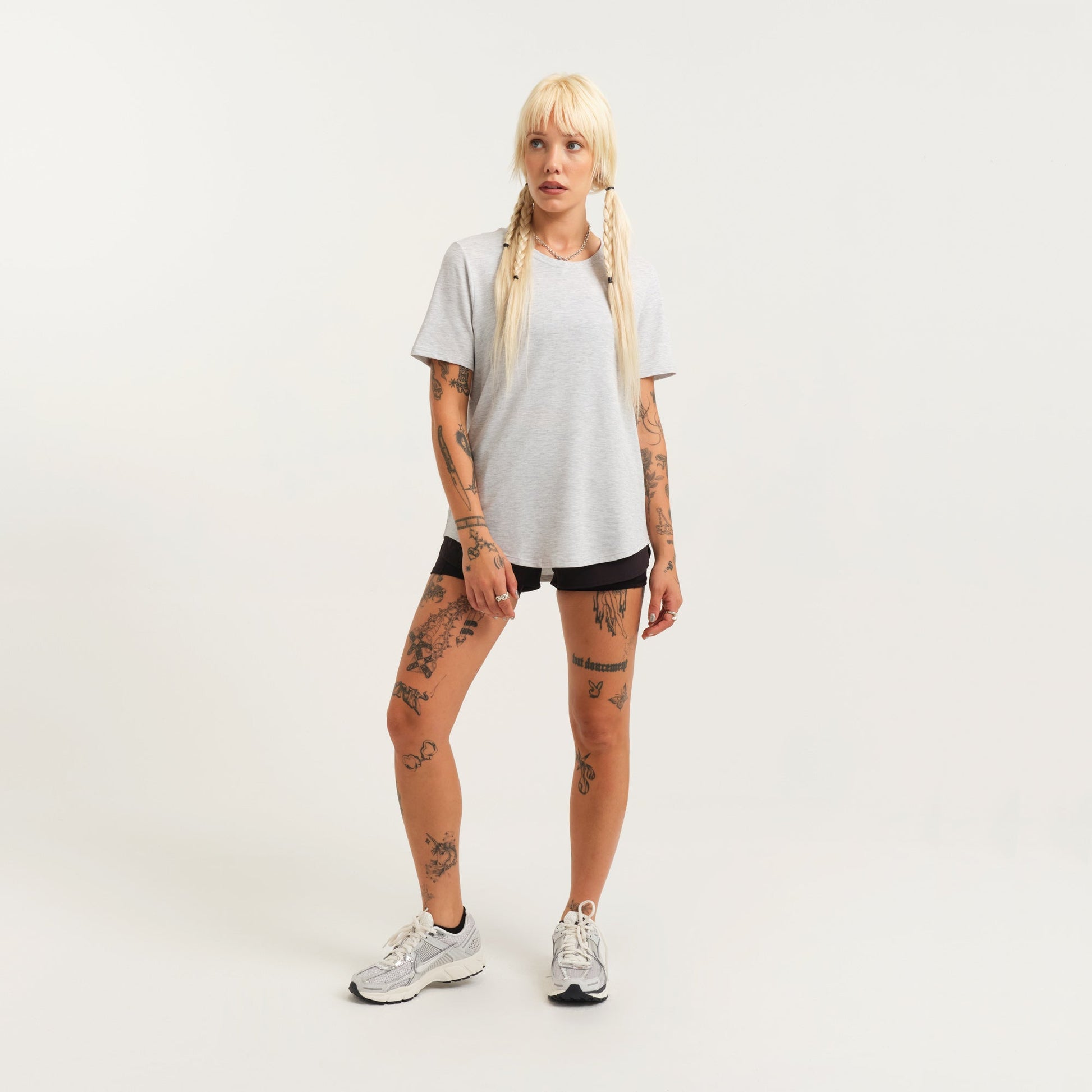 Stance Get Set Performance T-Shirt Für Damen Heather Stone |model