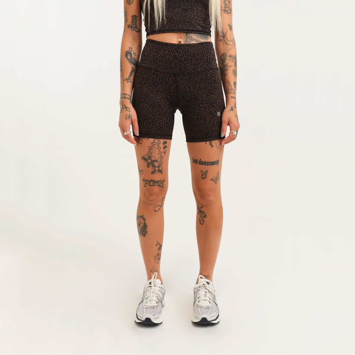 Stance Women's Happenings Bike Short Black Brown |model