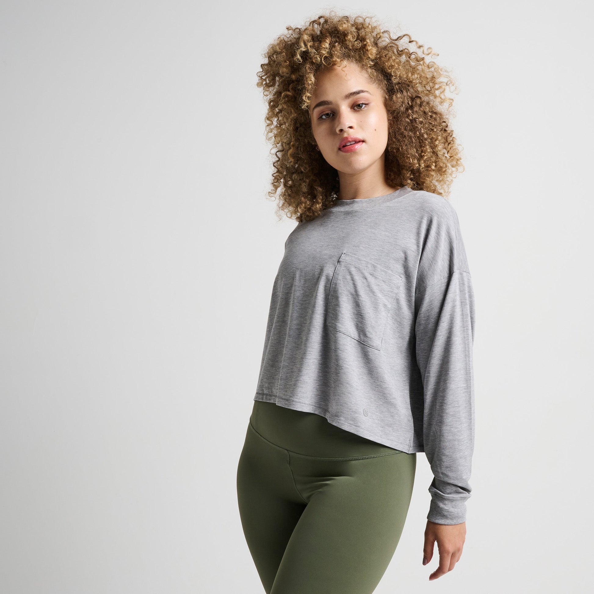 Stance Lay Low Kastiges Long Sleeve T-Shirt Fur Damen Grau Meliert |model